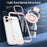 For iPhone 13 Pro Max Case Magnetic Ring Kickstand PC+TPU Clear Phone Cover -  Pink - 5