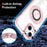For iPhone 13  /  14 Case Compatible with MagSafe PC+TPU Kickstand Clear Phone Cover - Pink - 3