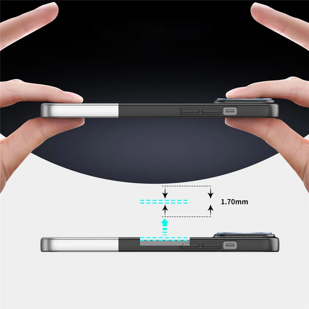 For iPhone 13 Pro Phone Case Detachable 2-In-1 PC Phone Cover with Glass Lens Film - Black - 6