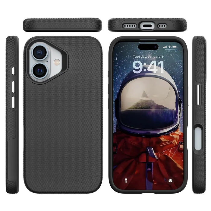 For iPhone 16 Plus Case Compatible with MagSafe TPU+PC Anti-Scratch Phone Cover - Black - 3