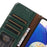 For Samsung Galaxy S24 FE Case RFID Blocking Genuine Cow Leather Phone Cover - Green - 4