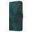 For iPhone 16 Leather Cases Wallet Rhombus Imprinted Phone Cover Stand with Strap - Green - 6