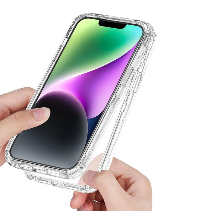For iPhone 14 Plus / 15 Plus Case Acrylic+TPU Anti-drop Clear Phone Cover - 3