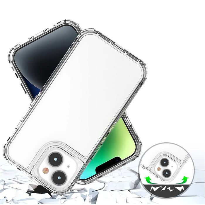 For iPhone 14 Plus / 15 Plus Case Acrylic+TPU Anti-drop Clear Phone Cover - 5