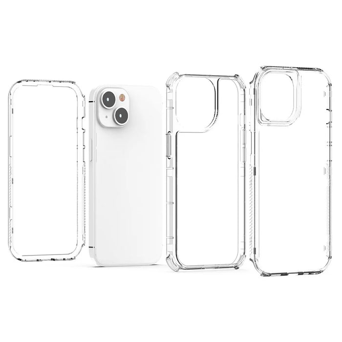 For iPhone 14 Plus / 15 Plus Case Acrylic+TPU Anti-drop Clear Phone Cover - 6