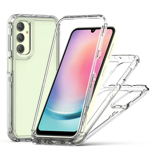 For Samsung Galaxy A24 4G (162.1 x 77.6 x 8.3mm) Clear Case Acrylic+TPU Hybrid Phone Cover - 1