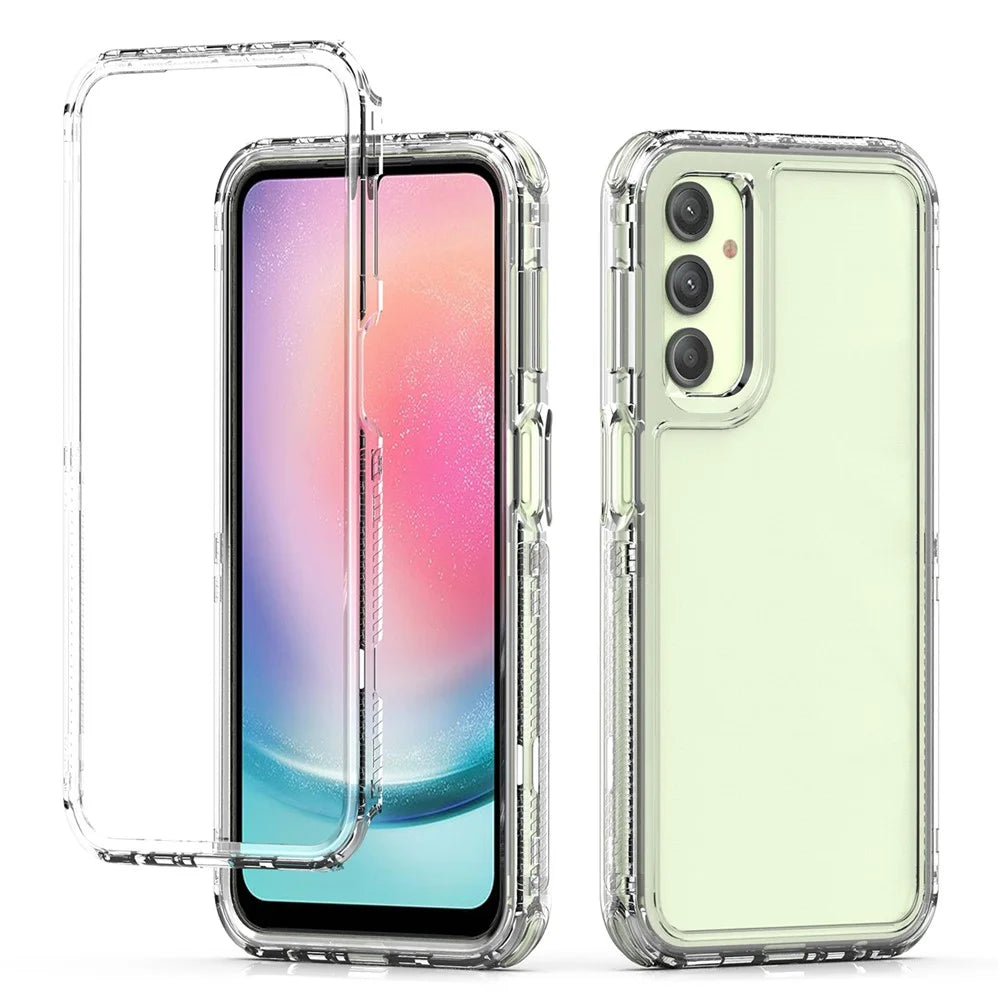 For Samsung Galaxy A24 4G (162.1 x 77.6 x 8.3mm) Clear Case Acrylic+TPU Hybrid Phone Cover - 2