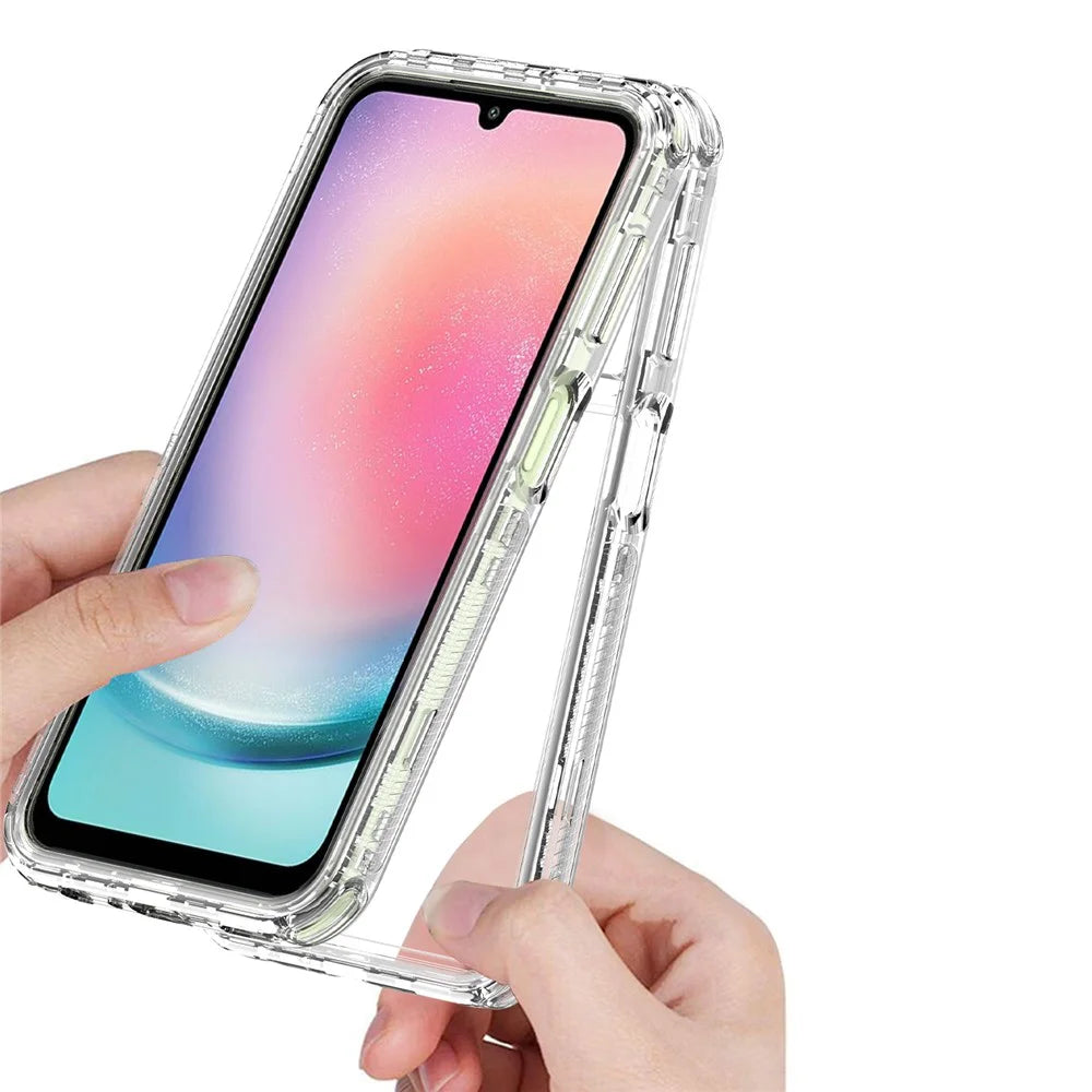 For Samsung Galaxy A24 4G (162.1 x 77.6 x 8.3mm) Clear Case Acrylic+TPU Hybrid Phone Cover - 3