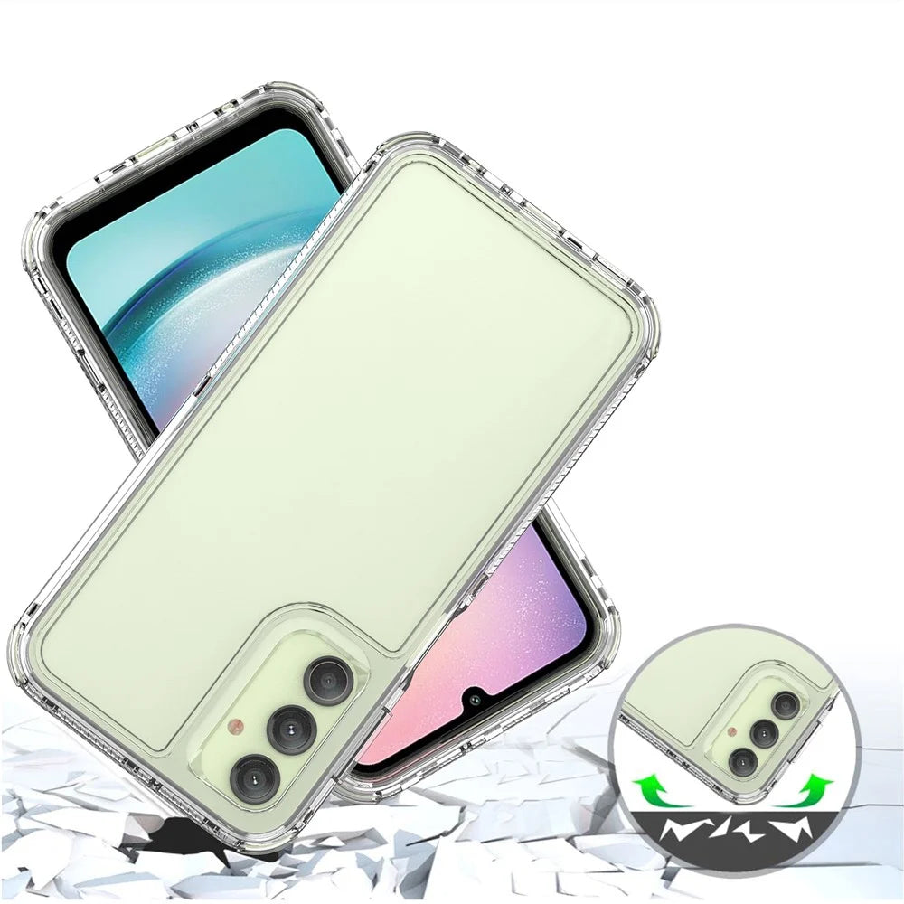 For Samsung Galaxy A24 4G (162.1 x 77.6 x 8.3mm) Clear Case Acrylic+TPU Hybrid Phone Cover - 4