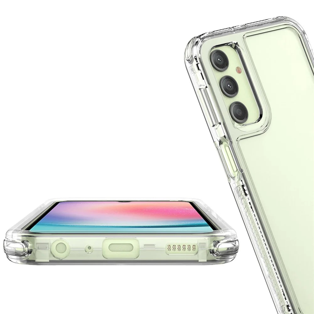For Samsung Galaxy A24 4G (162.1 x 77.6 x 8.3mm) Clear Case Acrylic+TPU Hybrid Phone Cover - 5