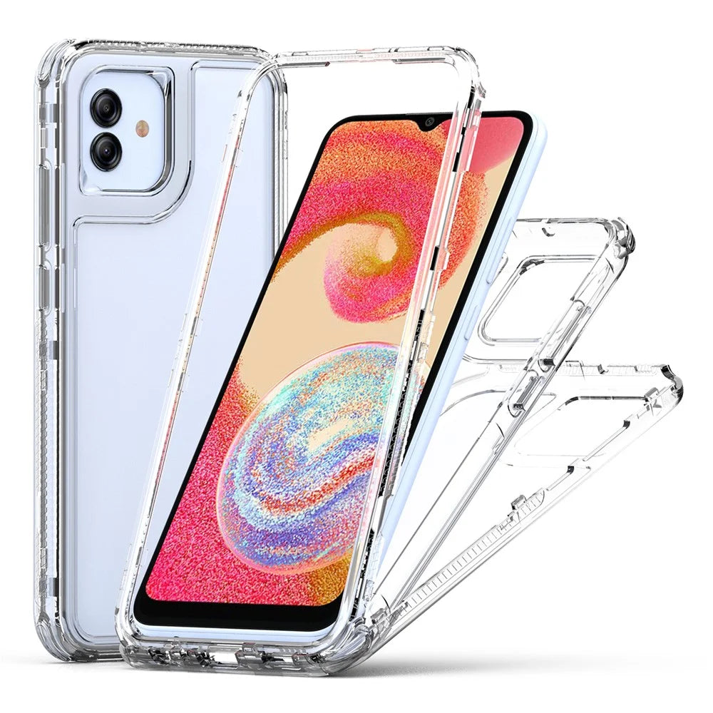 For Samsung Galaxy A04e 4G / F04 4G / M04 4G Case Acrylic+TPU Clear Phone Cover - 1