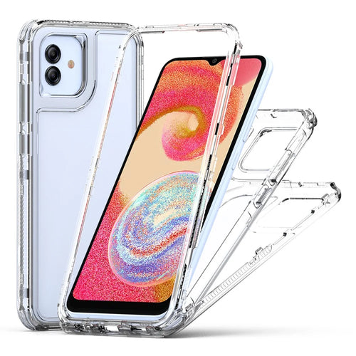 For Samsung Galaxy A04e 4G / F04 4G / M04 4G Case Acrylic+TPU Clear Phone Cover - 1