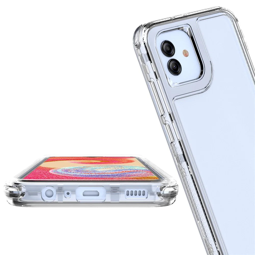 For Samsung Galaxy A04e 4G / F04 4G / M04 4G Case Acrylic+TPU Clear Phone Cover - 5