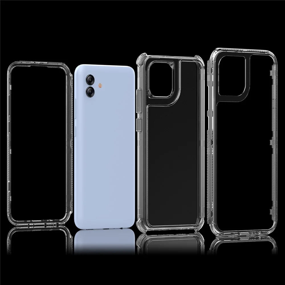 For Samsung Galaxy A04e 4G / F04 4G / M04 4G Case Acrylic+TPU Clear Phone Cover - 6