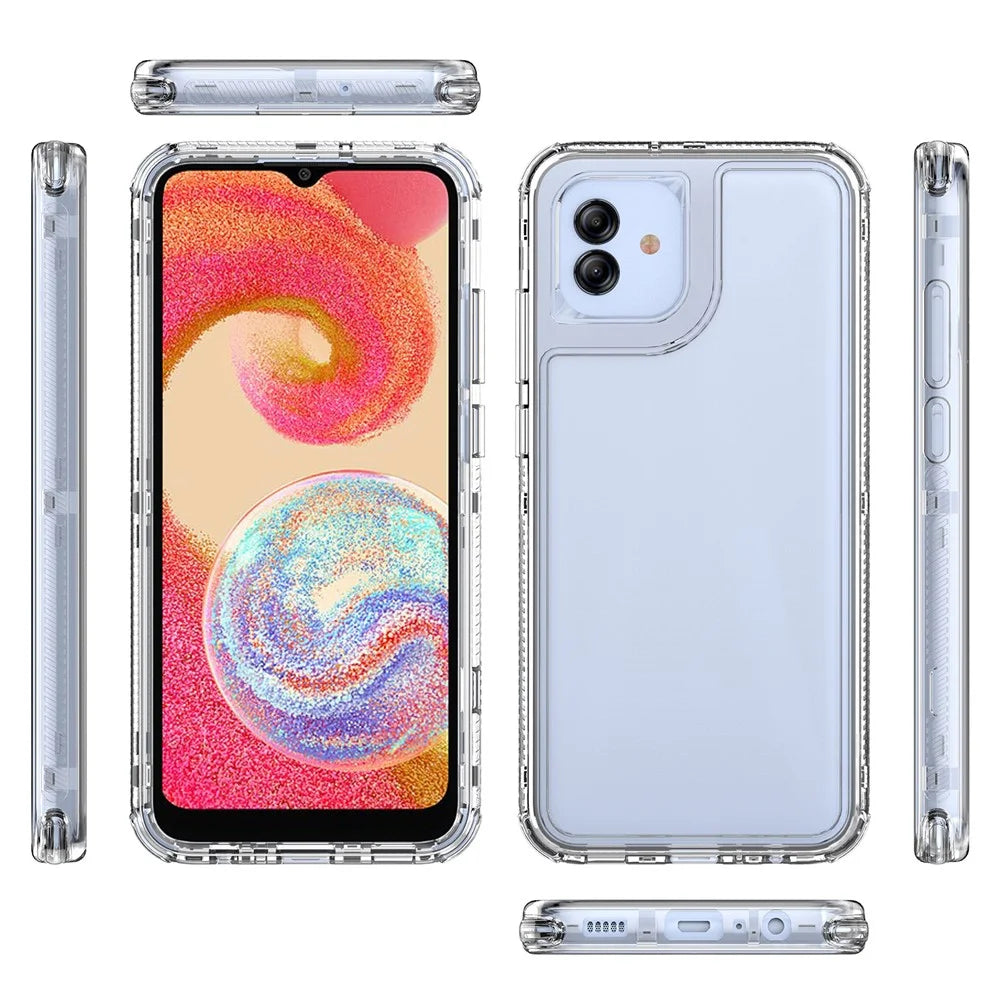 For Samsung Galaxy A04e 4G / F04 4G / M04 4G Case Acrylic+TPU Clear Phone Cover - 7