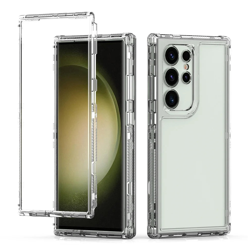 For Samsung Galaxy S24 Ultra Case Acrylic+TPU Phone Cover 3-in-1 Clear - 2