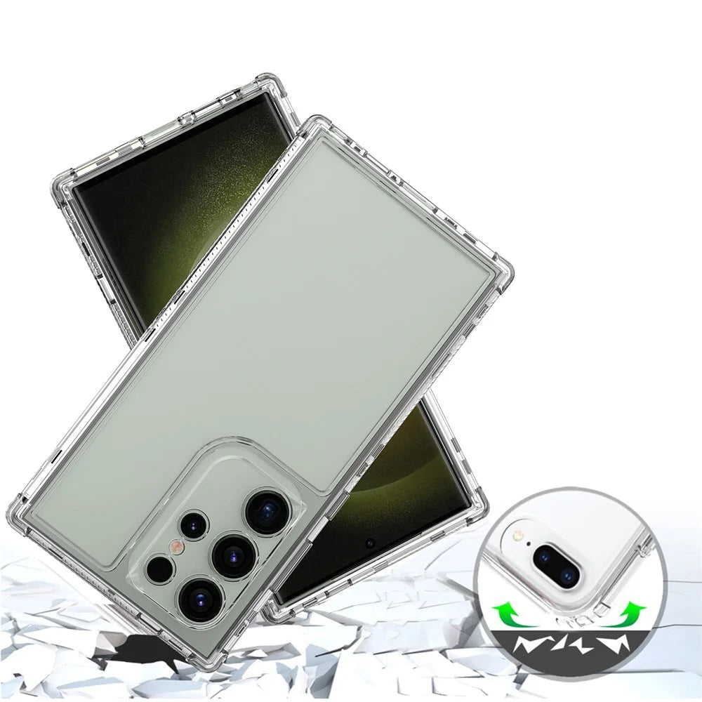 For Samsung Galaxy S24 Ultra Case Acrylic+TPU Phone Cover 3-in-1 Clear - 4