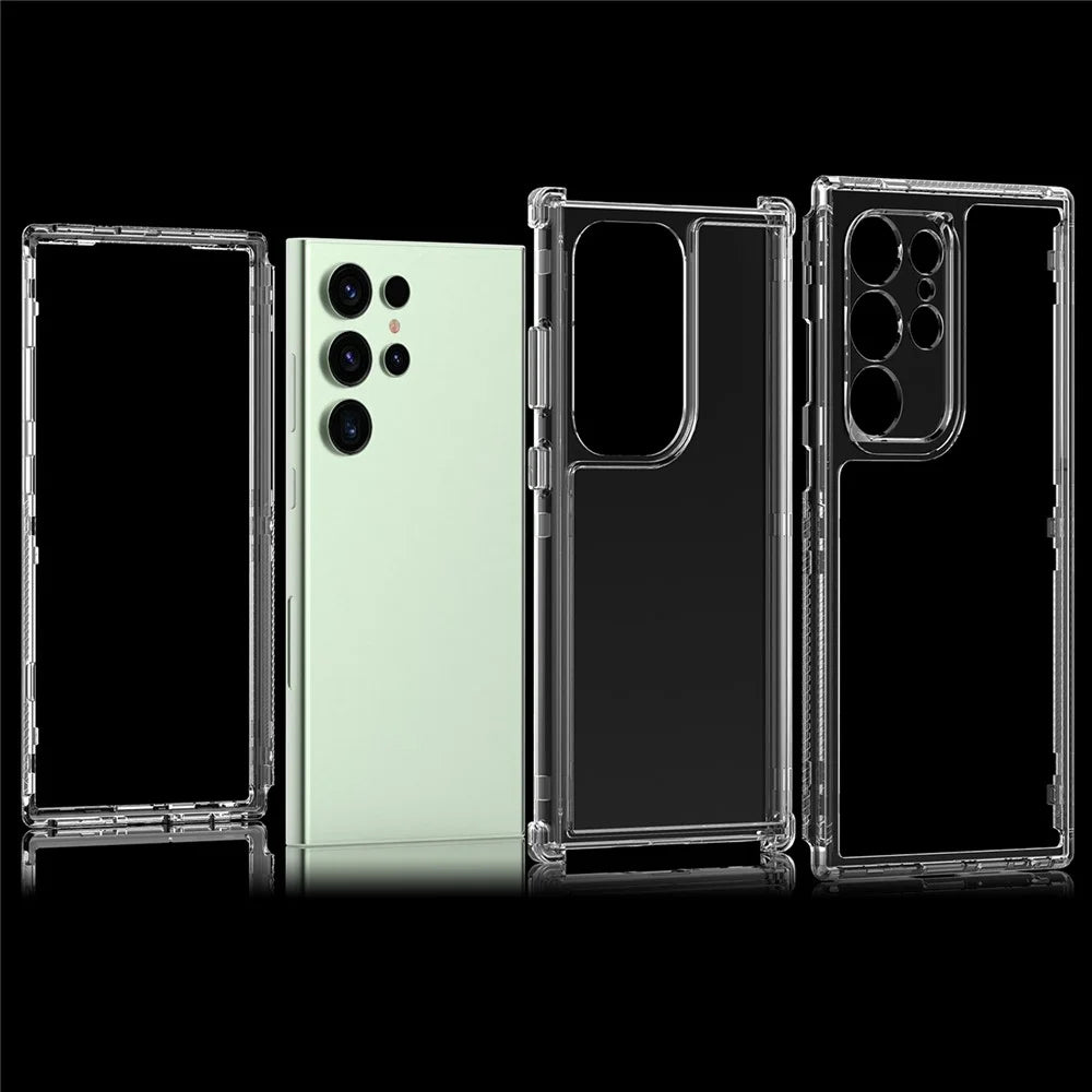 For Samsung Galaxy S24 Ultra Case Acrylic+TPU Phone Cover 3-in-1 Clear - 6