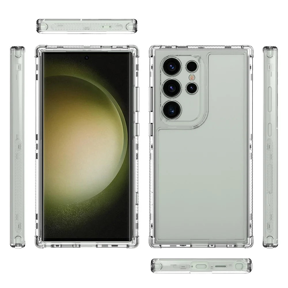 For Samsung Galaxy S24 Ultra Case Acrylic+TPU Phone Cover 3-in-1 Clear - 7