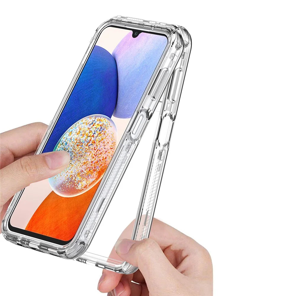 For Samsung Galaxy A14 5G / 4G Clear Phone Case Acrylic+TPU 3-in-1 Design - 3
