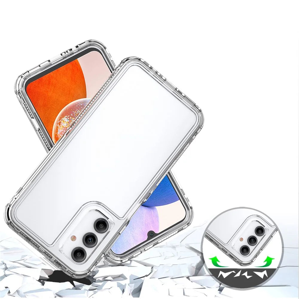 For Samsung Galaxy A14 5G / 4G Clear Phone Case Acrylic+TPU 3-in-1 Design - 4