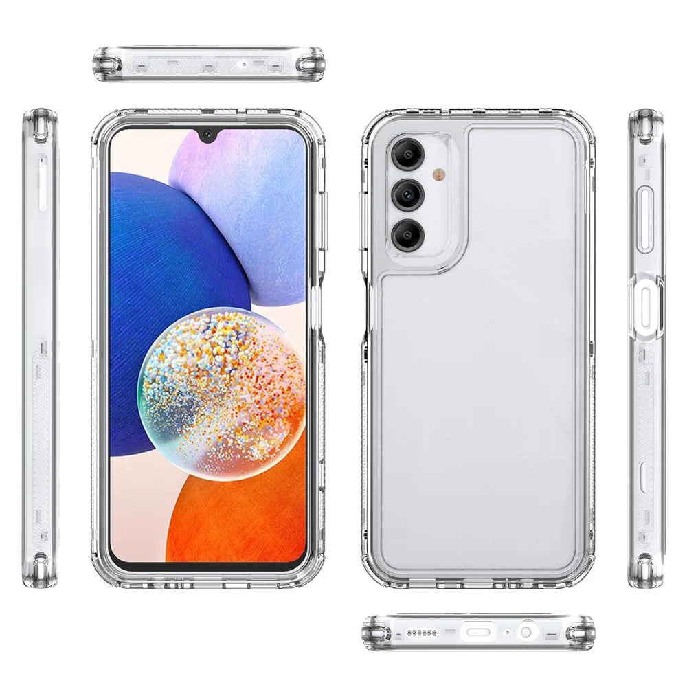 For Samsung Galaxy A14 5G / 4G Clear Phone Case Acrylic+TPU 3-in-1 Design - 7