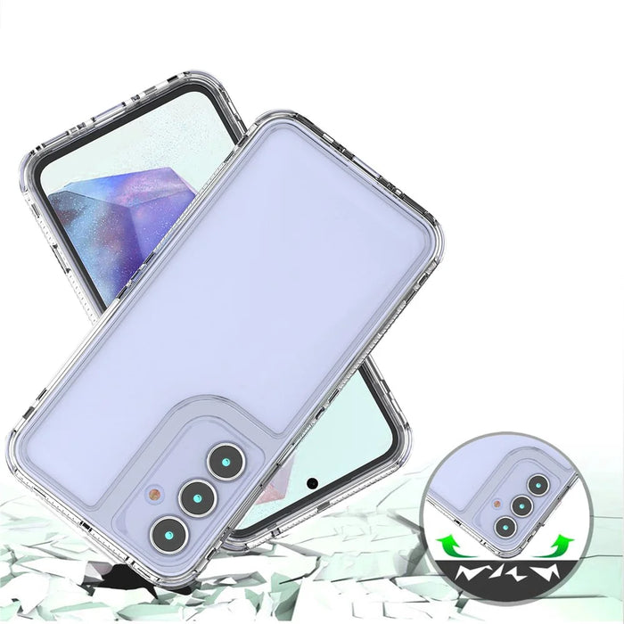 For Samsung Galaxy A55 5G Case Acrylic+TPU Phone Cover HD Transparent - 4