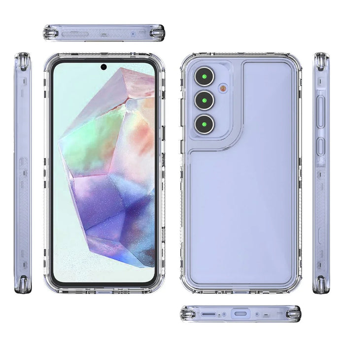 For Samsung Galaxy A55 5G Case Acrylic+TPU Phone Cover HD Transparent - 7