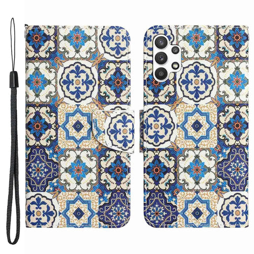 For Samsung Galaxy A13 4G / 5G / A04s 4G (164.7mm) Phone Case Pattern Printing PU Leather Wallet Cover with Stand - Retro Totem - 1
