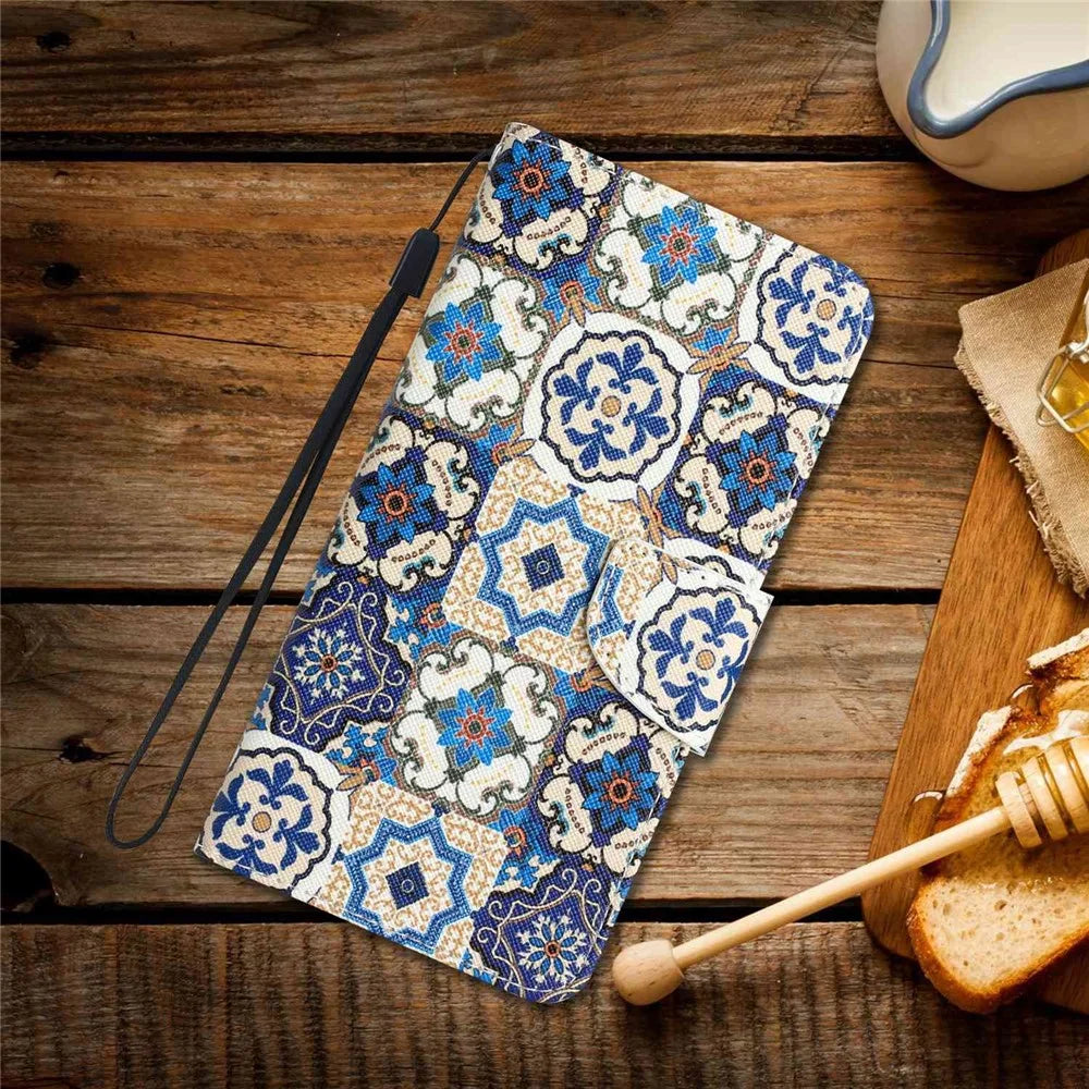 For Samsung Galaxy A13 4G / 5G / A04s 4G (164.7mm) Phone Case Pattern Printing PU Leather Wallet Cover with Stand - Retro Totem - 6