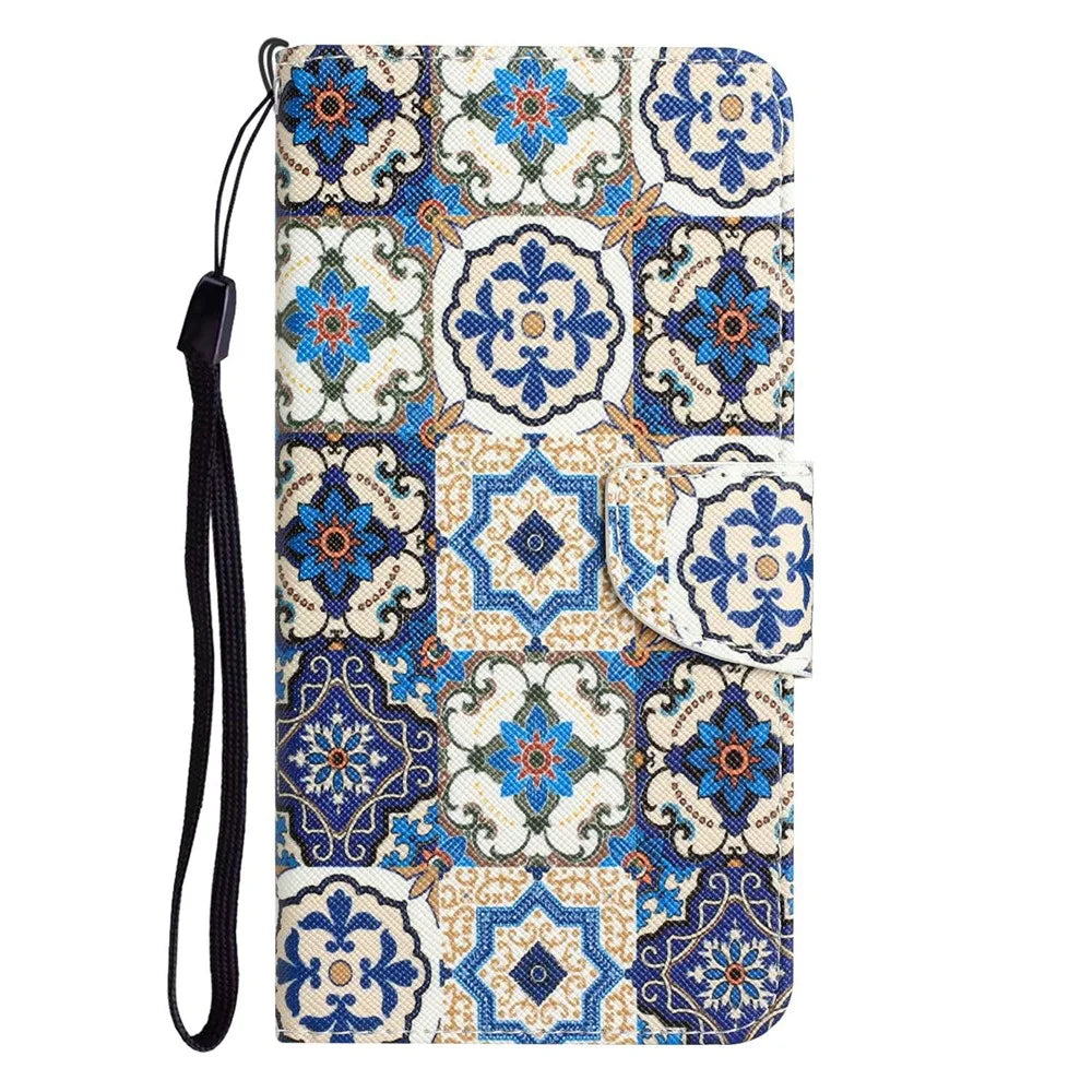 For Samsung Galaxy A13 4G / 5G / A04s 4G (164.7mm) Phone Case Pattern Printing PU Leather Wallet Cover with Stand - Retro Totem - 7