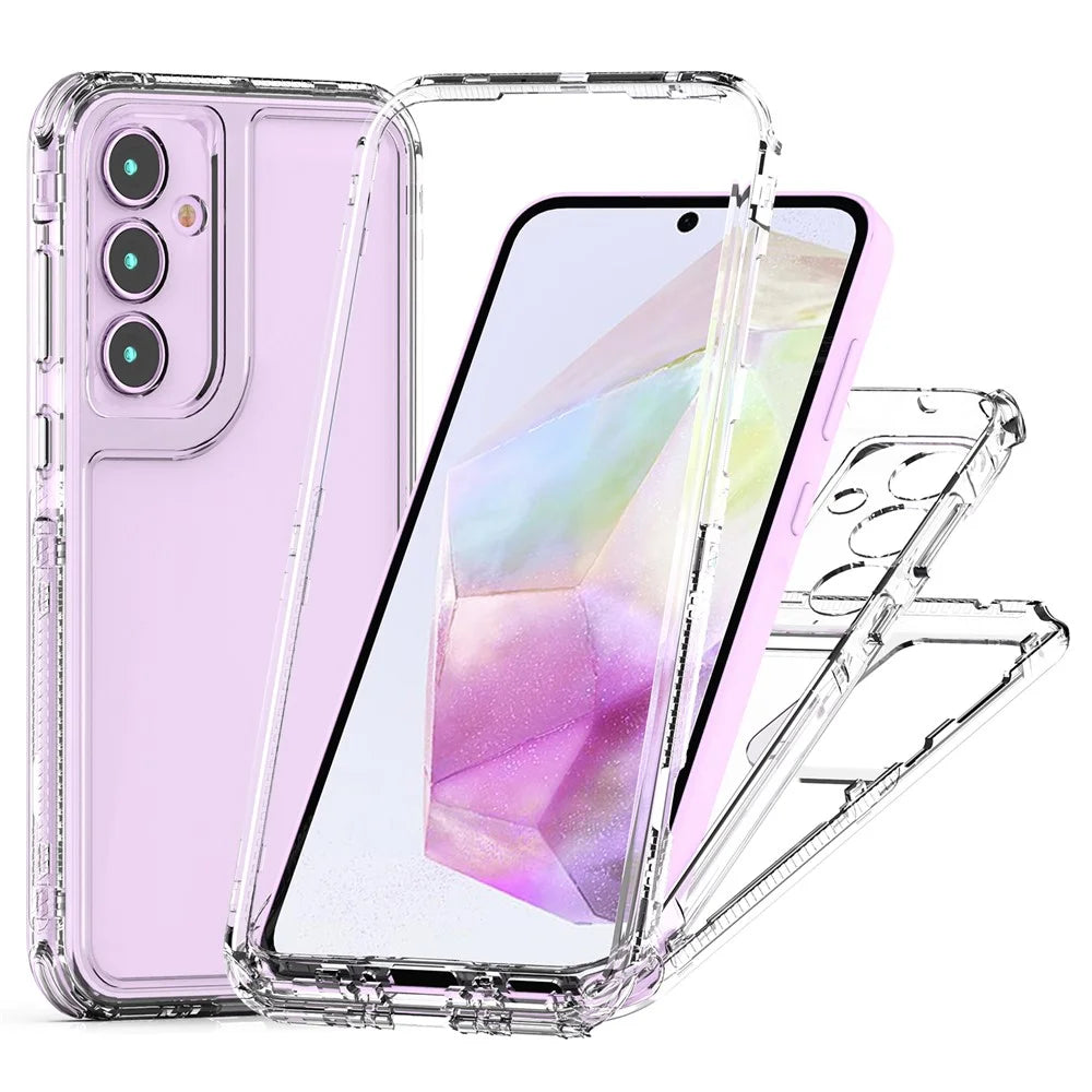 For Samsung Galaxy A35 5G Case Acrylic+TPU Crystal Clear Phone Cover - 1