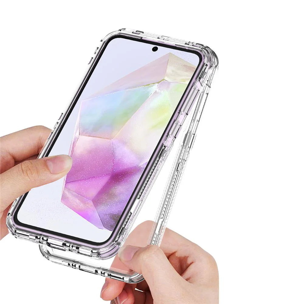 For Samsung Galaxy A35 5G Case Acrylic+TPU Crystal Clear Phone Cover - 3