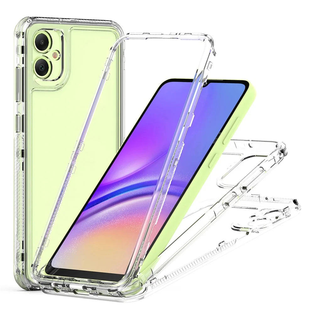 For Samsung Galaxy A05 4G Case Acrylic+TPU 3-in-1 Clear Phone Cover - 1