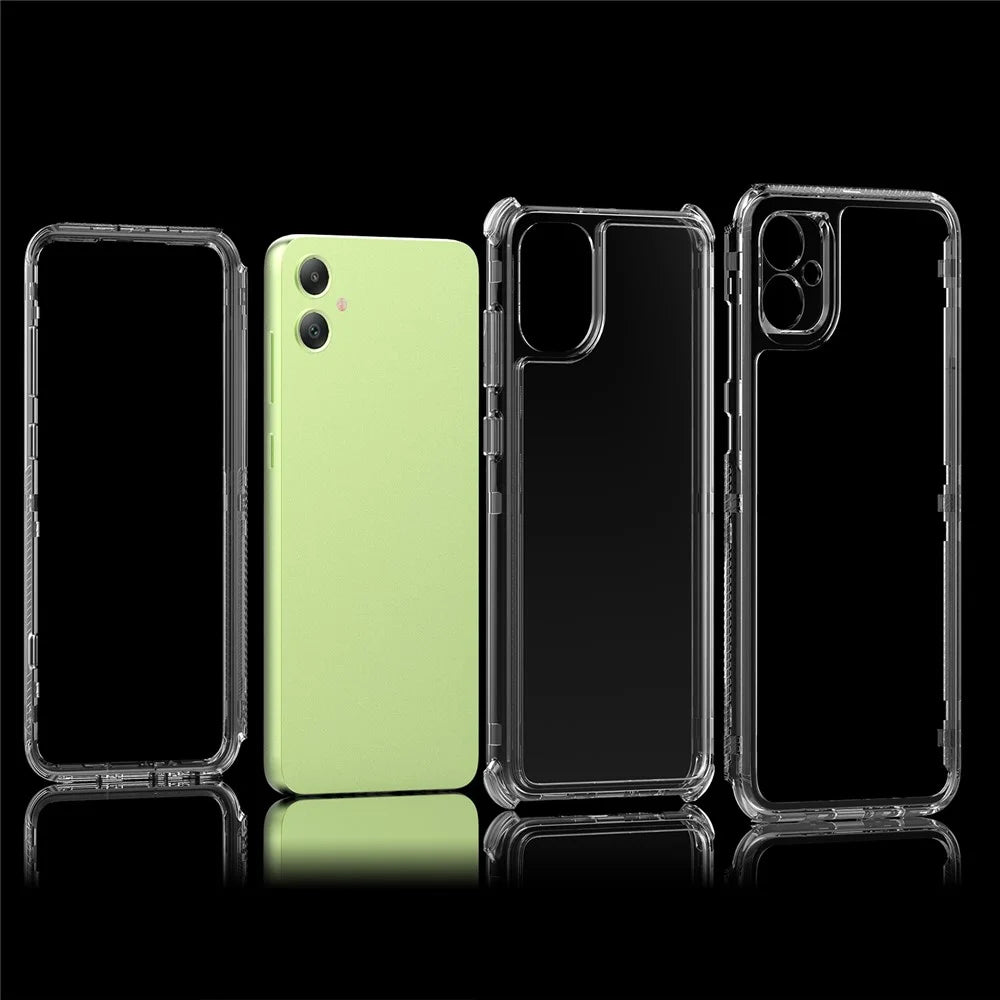 For Samsung Galaxy A05 4G Case Acrylic+TPU 3-in-1 Clear Phone Cover - 6