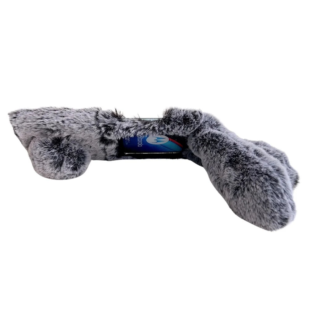 Folding Phone Case for Samsung Galaxy Z Flip7 FE 5G / Z Flip6 5G Fluffy Rabbit Ears Acrylic Cover - Blue - 6