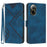 YX0040 For Realme C67 4G Case Wallet Stand PU Leather Geometry Phone Cover - Sapphire - 1