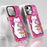 JAUCASE For iPhone 15 Pro Max Compatible with MagSafe Phone Case Cartoon Cat PC+TPU Cover - Pink - 7