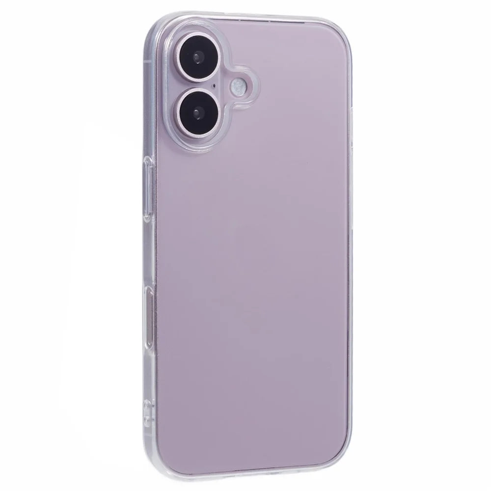 For iPhone 16 Plus Case High Transparency Anti-Fingerprint TPU Phone Cover - 1