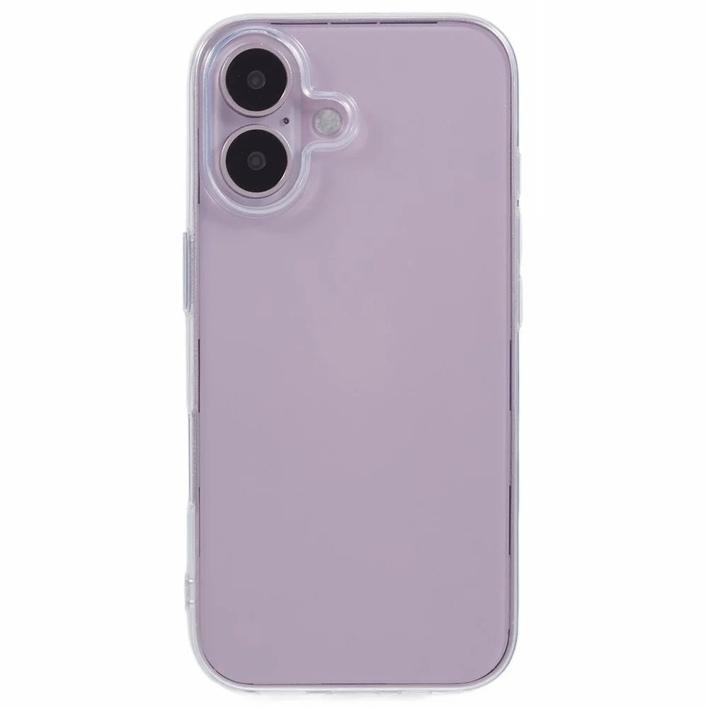 For iPhone 16 Plus Case High Transparency Anti-Fingerprint TPU Phone Cover - 3