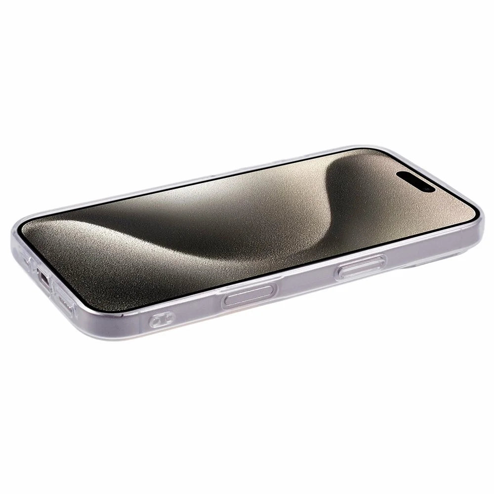 For iPhone 16 Plus Case High Transparency Anti-Fingerprint TPU Phone Cover - 5