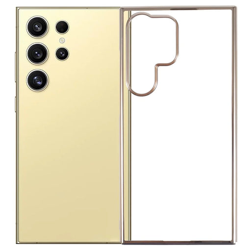 X-LEVEL For Samsung Galaxy S23 Ultra Case Anti-Scratch Hard PC Transparent Phone Cover - Gold - 1