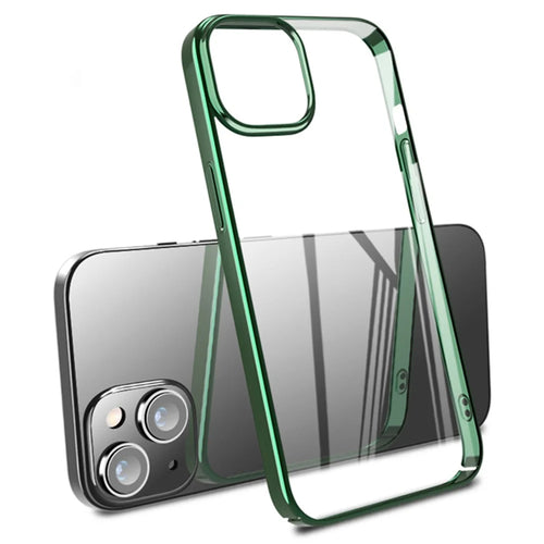 X-LEVEL For iPhone 15 Plus Case Anti-Scratch Hard PC Clear Phone Cover - Midnight Green - 1
