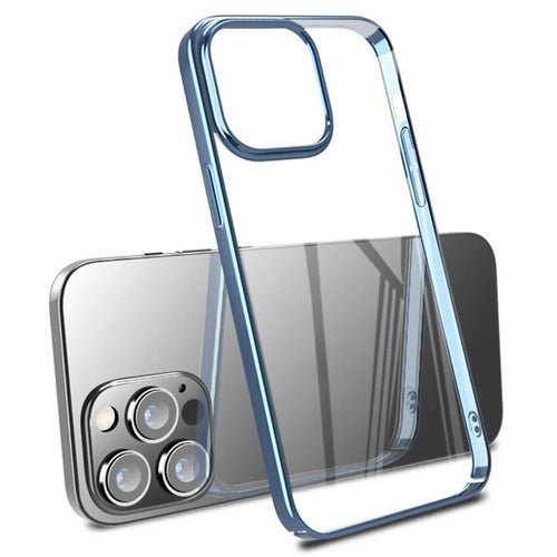 X-LEVEL For iPhone 15 Pro Case Clear Back Hard PC Defender Phone Cover - Blue - 1