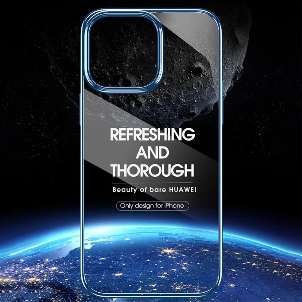 X-LEVEL For iPhone 15 Pro Case Clear Back Hard PC Defender Phone Cover - Blue - 2