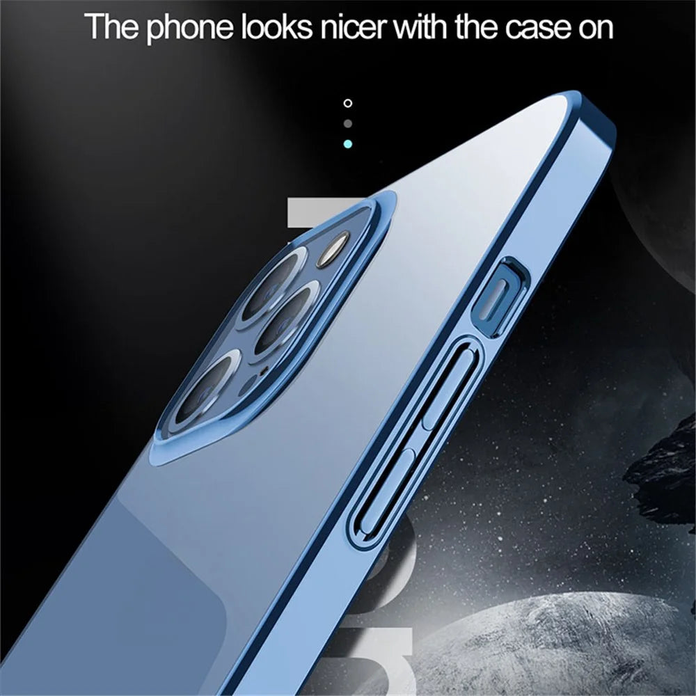X-LEVEL For iPhone 15 Pro Case Clear Back Hard PC Defender Phone Cover - Blue - 5