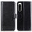 For Sony Xperia 5 IV 5G Flip Phone Case Crazy Horse Texture Wallet Stand Leather Phone Shell - Black - 1