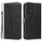 For Samsung Galaxy A53 5G Wallet Case T-Shaped Lines Leather Phone Cover - Black - 1