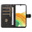 For Samsung Galaxy A53 5G Wallet Case T-Shaped Lines Leather Phone Cover - Black - 2