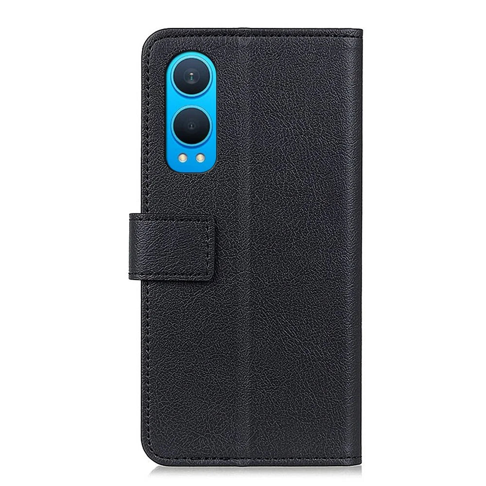 For OnePlus Nord CE4 Lite 5G / Oppo K12x 5G (China) Case PU Leather Wallet Magnetic Clasp Phone Cover - Black - 7